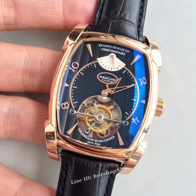 Parmigiani Fleurier表 帕玛强尼陀飞轮机芯真齿轮男士腕表 gjs1627